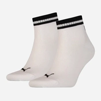 Набір жіночих шкарпеток коротких бавовняних Puma Heritage Quarter Unisex 90794602 35-38 2 пари White (8720245030168)