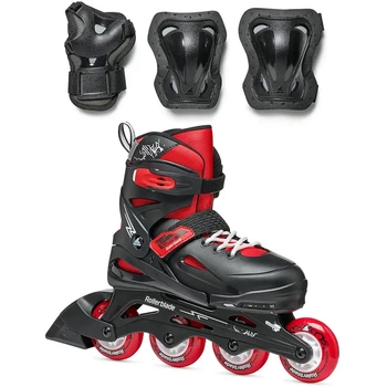 Детские ролики Rollerblade Fury Combo 2023 36,5-40,5 Чорний-Червоний