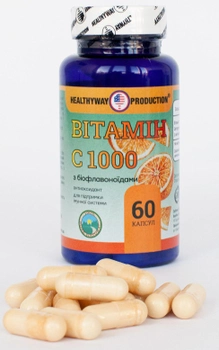 Витамин С Healthyway Production 1000 мг с биофлавоноидами 60 капсул (616659001710)