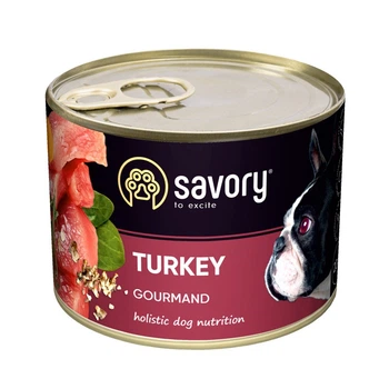 Влажный корм для собак Savory Dog Gourmand паштет с индейкой 200 г (MLZ8627)