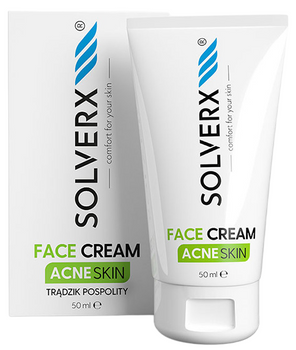 Krem do twarzy Solverx Acne Skin do skóry trądzikowej i tłustej 50 ml (5907479385193)