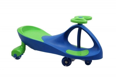 Jeździk Hot Hit Swing Car Rubber Led Wheels Niebieski-zielony (6973627529718)