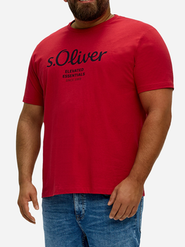 Koszulka męska s.Oliver 10.3.16.12.130.2148697-31D1 5XL Czerwona (4099975054268)