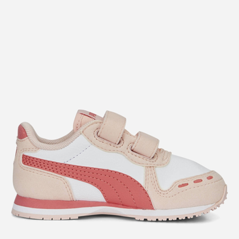 Buty sportowe dziecięce dla dziewczynki na rzepy Puma Cabana Racer SL 20 V Inf 38373109 23 Biały/Różowy (4065452581701)