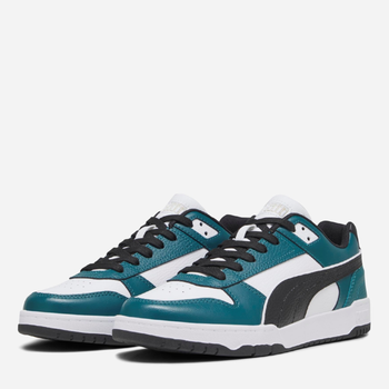 Tenisówki męskie do kostki Puma RBD Game Low 38637321 43 (9UK) 28 cm Biały/Czarny/Zielony (4099683258231)