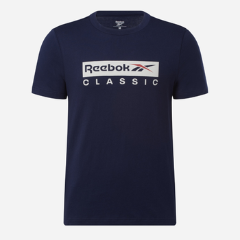 Футболка бавовняна довга чоловіча Reebok Gs Reebok Classic Ss 100070394 M Темно-синя (4066761056904)