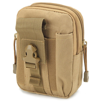 Тактична сумка - сумка для телефону, система MOLLE органайзер тактичний з кордури. ZT-329 Колір: койот