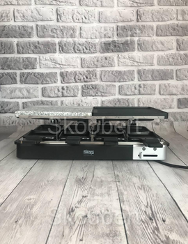 Електричний двоярусний гриль раклетниця 3в1 DSP KB 1084 1400 Вт з двоярусною конструкцією на 8 осіб