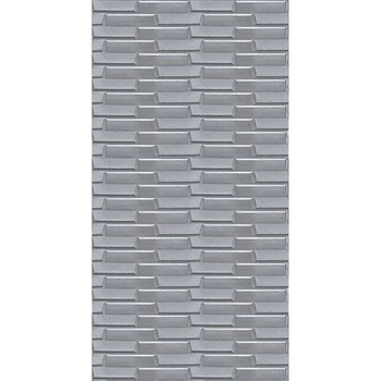 Самоклеющаяся 3D панель Sticker Wall кладка серебро 3080х700х5мм SW-00001760