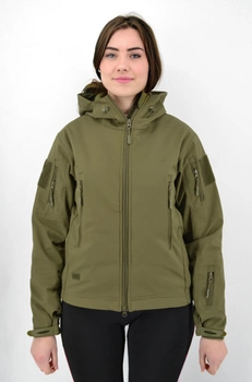 Жіноча тактична куртка Eagle Soft Shell із флісом Green Olive 2XL (AW010794)