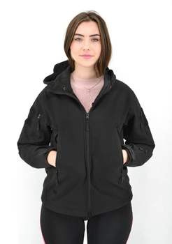 Женская тактическая куртка Eagle Soft Shell с флисом М Black (AW010796)