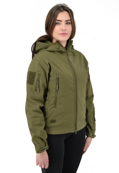 Жіноча тактична куртка Eagle Soft Shell із флісом Green Olive L (AW010792)