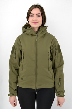 Жіноча тактична куртка Eagle Soft Shell із флісом Green Olive L (AW010792)