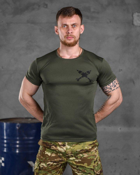 Тактическая потоотводящая футболка Odin oliva снаряд L