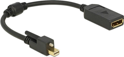 Adapter DeLock DisplayPort za pomocą śruby Black (4043619626380)