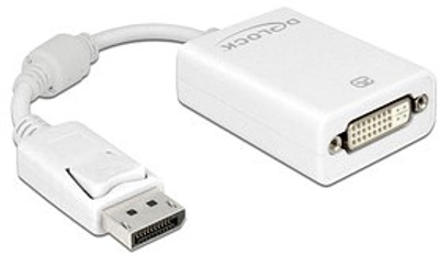 Adapter DeLock DisplayPort - DVI White (4043619617654)