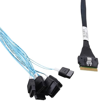 Kabel Microchip Adaptec SATA mini-SAS - SATA 0.8 m Black (2305800-R)