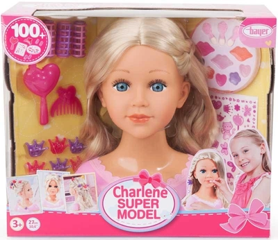 Lalka manekin Bayer Charlene Super Model Blonde Make Up z akcesoriami 27 cm (4003336900880)