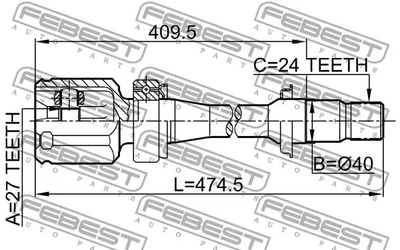 ШРКШ (ШРУС) внутрішній правий 27x40x24 TOYOTA RAV4 05-, FEBEST (0111ACV30RH)