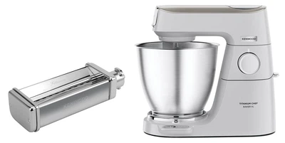 Кухонна машина Kenwood Titanium Chef Baker KVL65.001WH + Насадка для приготування пасти KENWOOD KAX984ME (комплект)