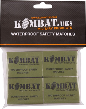 Спички Kombat водозащитные Waterproof matches (pack of 4) (kb-wm4)