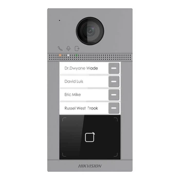 IP-відеопанель 2 Мп з Wi-Fi на 4 абоненти Hikvision DS-KV8413-WME1 для IP-домофонів