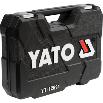 Набір головок торцевих YATO : квадрат 1/2", 1/4", з інструментами, 82 шт.