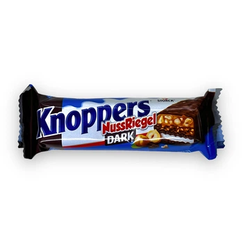 Шоколадний батончик STORCK з фундуком в чорному шоколаді knoppers nuss reigel dark 40г
