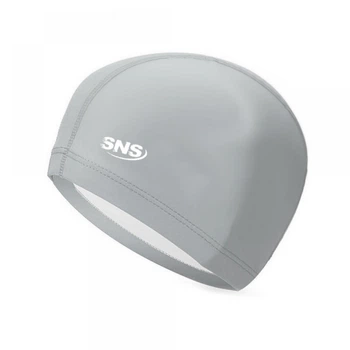 Шапочка для плавания комбинированная SNS Swimming Cap серая 11294344