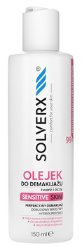 Олія для зняття макіяжу з обличчя та очей Solverx Sensitive Skin for Women чутлива та судинна шкіра 150 мл (5907479384394)