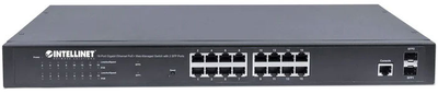 Switch Intellinet 561198 2x SFP 16x 10/100/1000 PoE+ (766623561198)