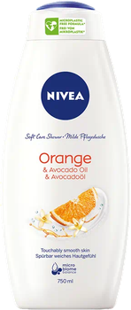 Гель для душу Nivea Care Shower Orange & Avocado Oil дбайливий 750 мл (9005800263694)