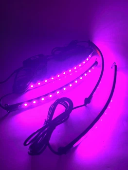 Универсальная светодиодная RGB led подсветка салона автомобиля (управление с телефона)