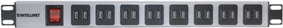 Listwa zasilająca Intellinet 19" 1U Rackmount PDU 16 x USB-A 2 m Czarny/Szary (766623164580)