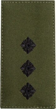 Шеврон нашивка на липучке IDEIA погон звания ВСУ Старший лейтенант 5х10 см хаки (2200004295787)