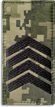 Шеврон нашивка на липучке IDEIA погон звания ВСУ Лейтенант 5х10 см (2200004269580)