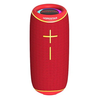 Портативна бездротова колонка Bluetooth Hopestar P34 Bass | 16 Вт, Bluetooth, TWS, FM, MP3, AUX, Mic | Червоний