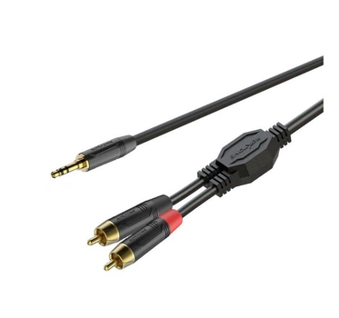 Готовый аудио кабель miniJack 3,5 Stereo — 2xRCA Roxtone GPT-C140-L3 3м