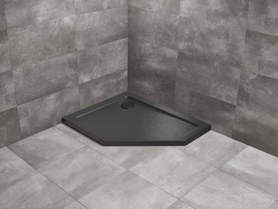 Душовий піддон Doros PT E 100x90L Stone чорний SDRPT1090-01-54SL (TM Radaway)