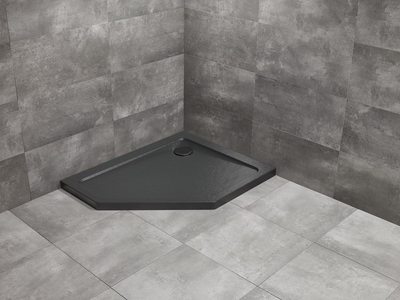 Душовий піддон Doros PT E 100x90L Stone чорний SDRPT1090-01-54SL (TM Radaway)