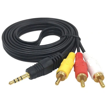 Кабель 3RCA-3.5мм Jack 1.3m [DIST-2388]