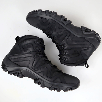 Кожаные тактические ботинки OKSY TACTICAL Black летние (сетка) 40 размер