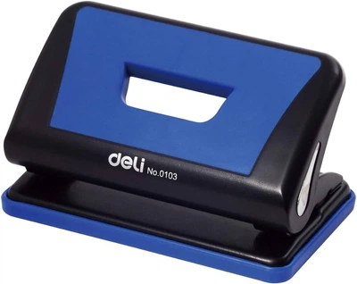 Діркопробивач Deli 0103 10 аркушів 2 отвори з лінійкою Синій (2251513225017)