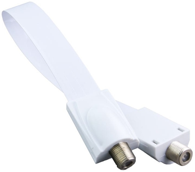 Адаптер антенний DPM подовжувач типу F ultra slim 20 см білий (5903332589937)