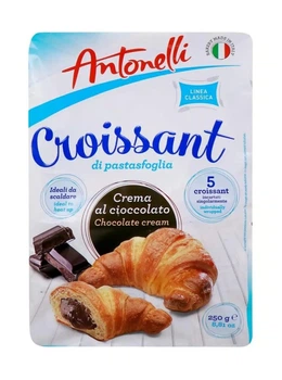 Круассаны Antonelli Chocolate Cream Croissant с шоколадным кремом 5 шт 250г
