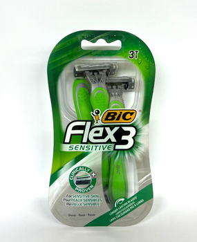 Одноразові станки для гоління BIC Flex 3 Sensitive 3 шт.
