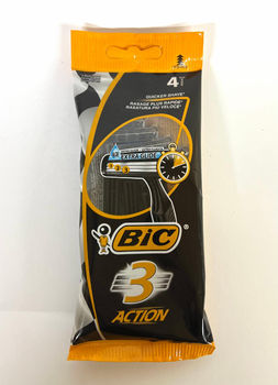 Одноразові станки Bic 3 Action - 4 шт.