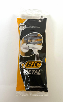 Одноразові станки Bic Metal 5 шт.