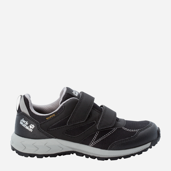 Buty sportowe chłopięce na rzepy Jack Wolfskin Woodland Texapore Low Vc K 4046351-6364 36 Ciemnoszare (4064993187748)