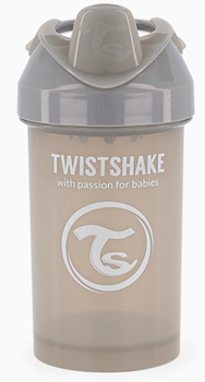 Kubek niekapek Twistshake Crawler Cup Pastel Grey 8 m + z mikserem do owoców 300 ml (7350083122780)